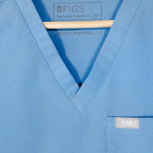 Figs Scrubs Set Catarina Top Zamora Jogger Pants Womens XS Ceil Blue 2443 2436 - Picture 6 of 11